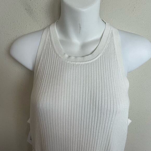 NWT Aritzia Sun Deh Jodie Crew Neck Tank Dress White Espace Size XL - Picture 4 of 10